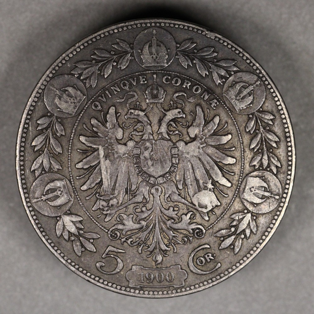 1900 Austria Silver 5 Corona