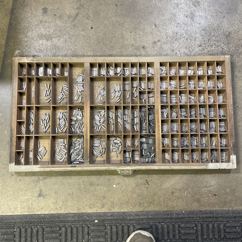 LETTERPRESS 12 pt. Lead Type Caps and Lower Caps COPPERPLATE TYPEFACE.