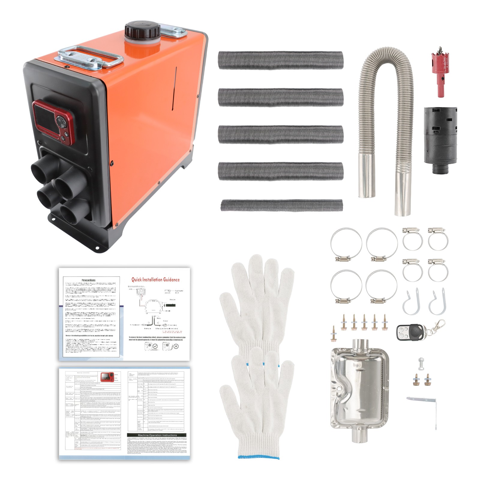 Diesel Air Heater All-in-one 12V 8KW Bluetooth LCD for Car RV Indoors