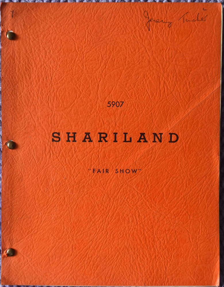 1959 Shariland " Fair Show " Original Screenplay Script