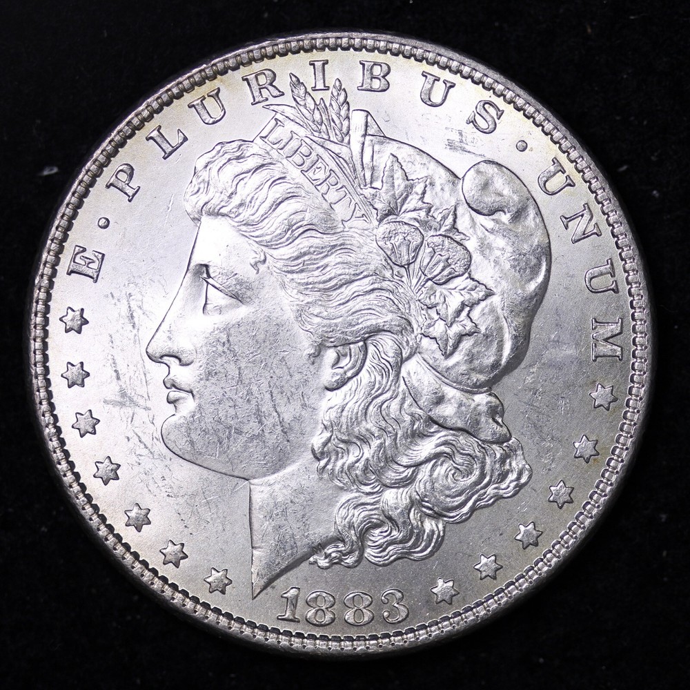 1883 Silver Morgan Dollar GEM BU B016