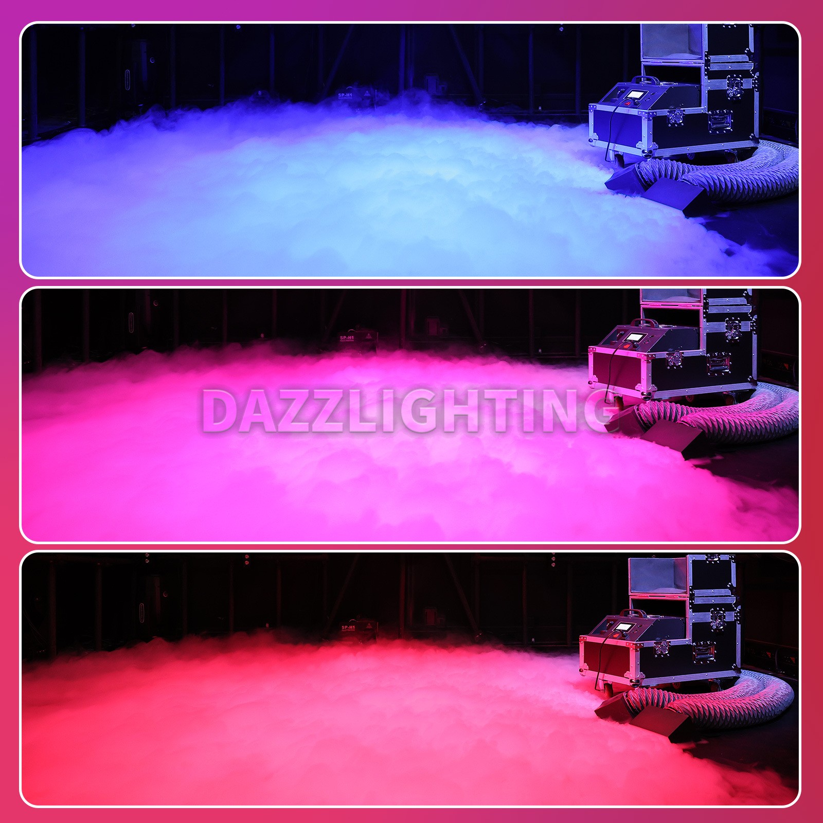 PAIDUN 2000W Double Head Low Lying Fog Smoke Waterbase Machine Stage Equipment