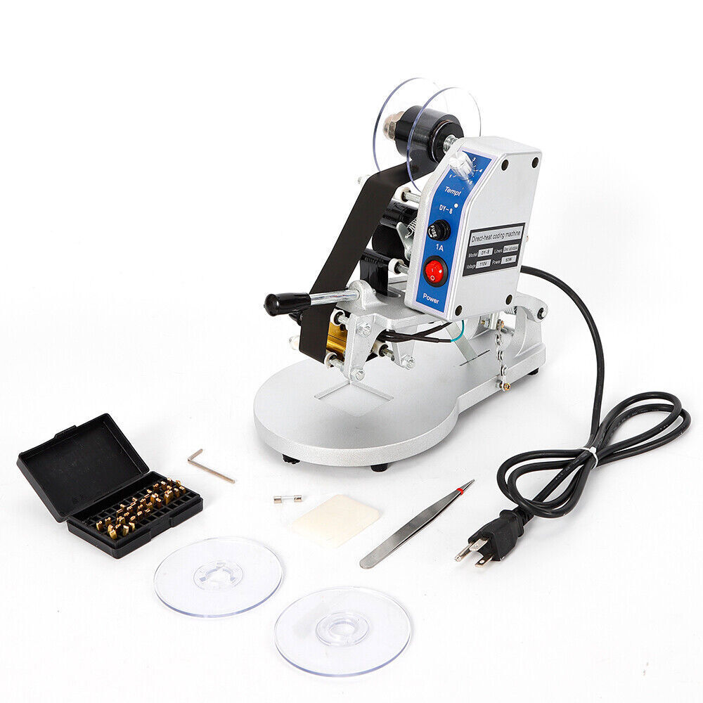 Manual Hot Foil Stamping Machine Ribbon Coding Date Batch Character Code Printer