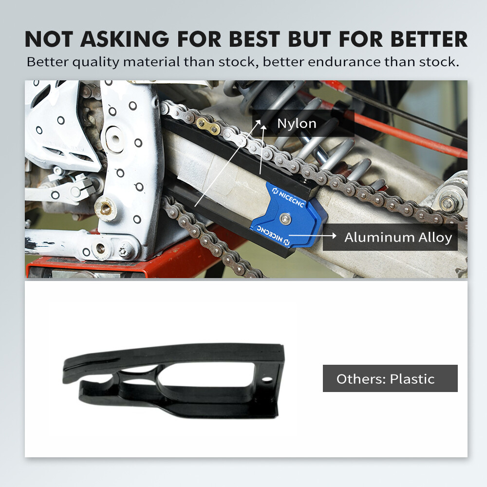 NICECNC Swingarm Seal Guard Chain Slide Rail Guide For Yamaha Raptor 700 700R