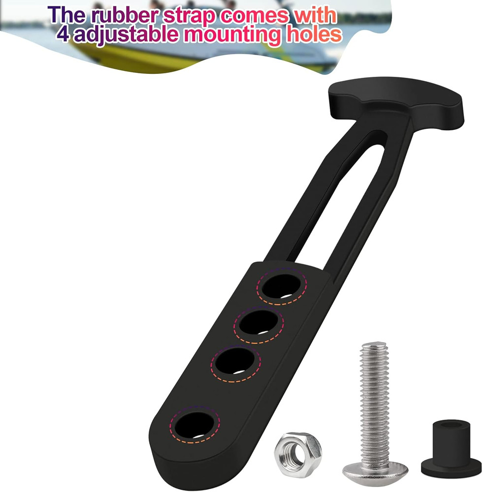 2 Pack Boat Telescoping Ladder Rubber Strap, Boarding Fixed Lock Belt Adjustable