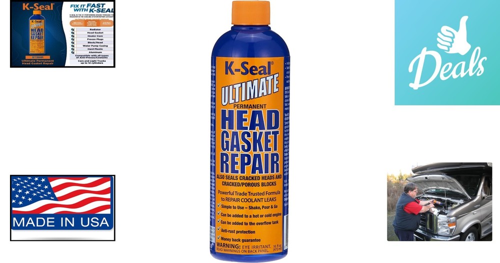 Ultimate 16oz Head Gasket Repair Sealer - Quick, Permanent Engine Solution