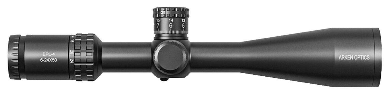 Arken Optics EPL-4 6-24X50 FFP MIL VPR Illuminated Reticle with Zero Stop - 30mm