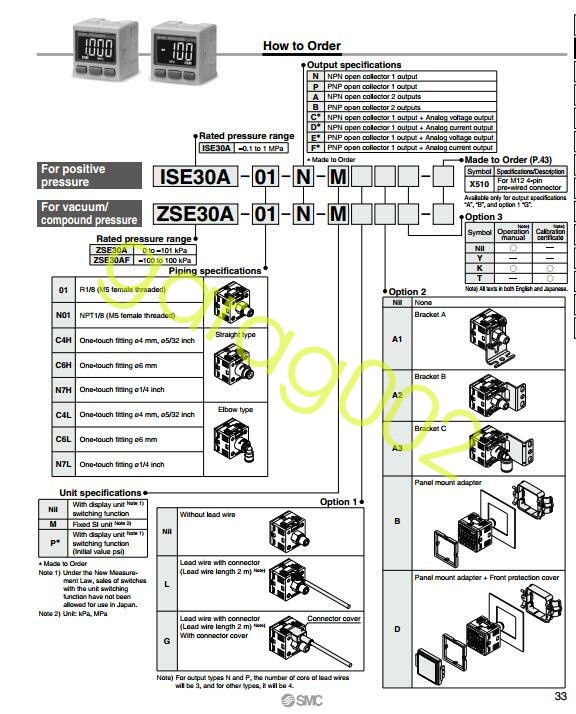 SMC ZS-38-A2 Pressure Switch Bracket New