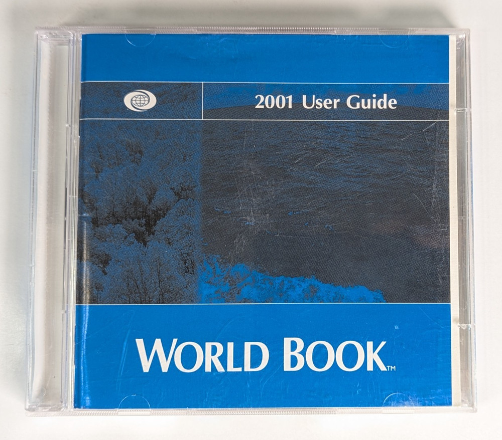 World Book 2001 User Guide Deluxe Edition CD Version 5.0 Two-CD Set Encyclopedia