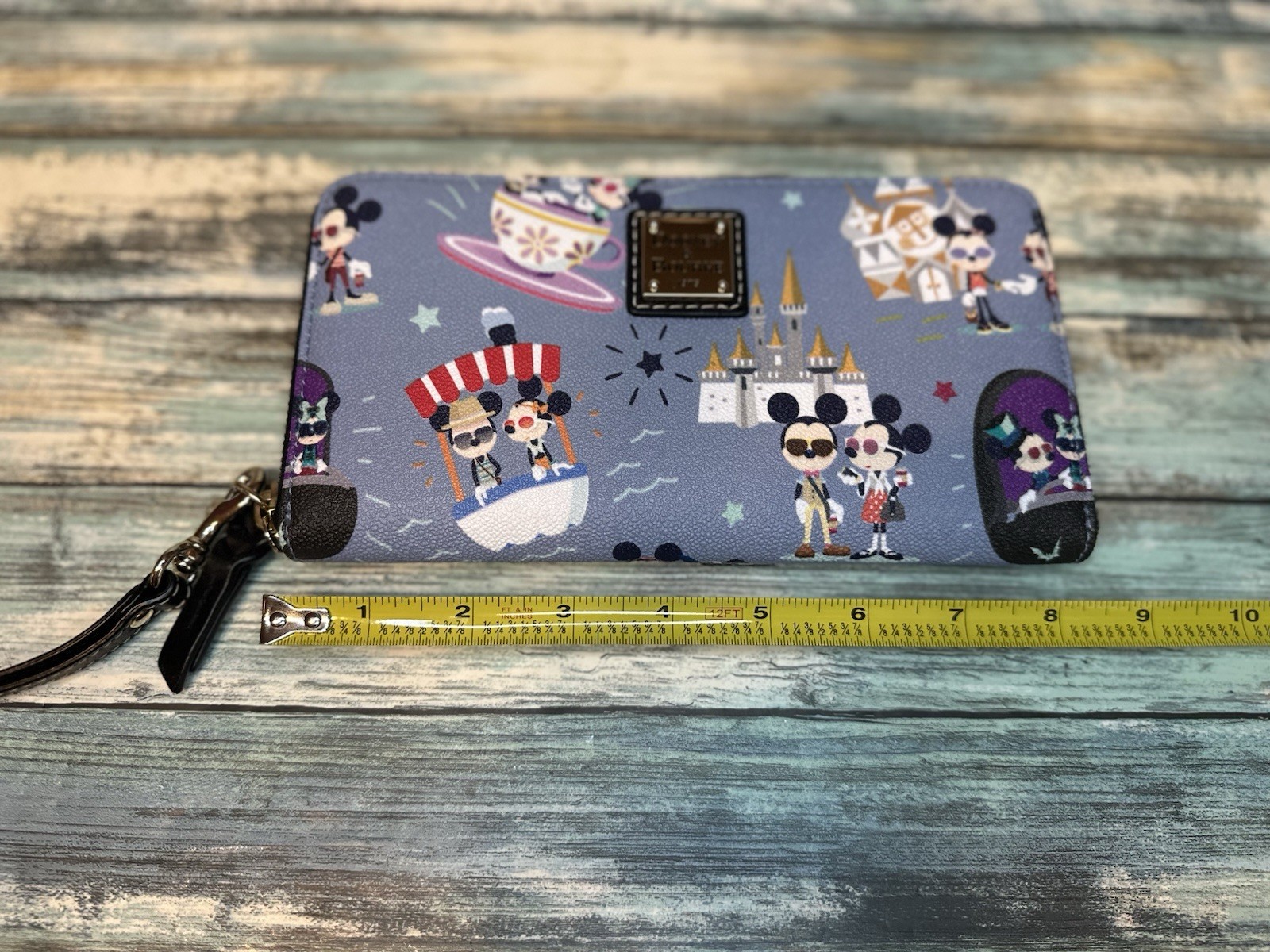 Disney Parks Dooney & Bourke Hipster Mickey & Minnie Attraction Wallet 🔥EUC