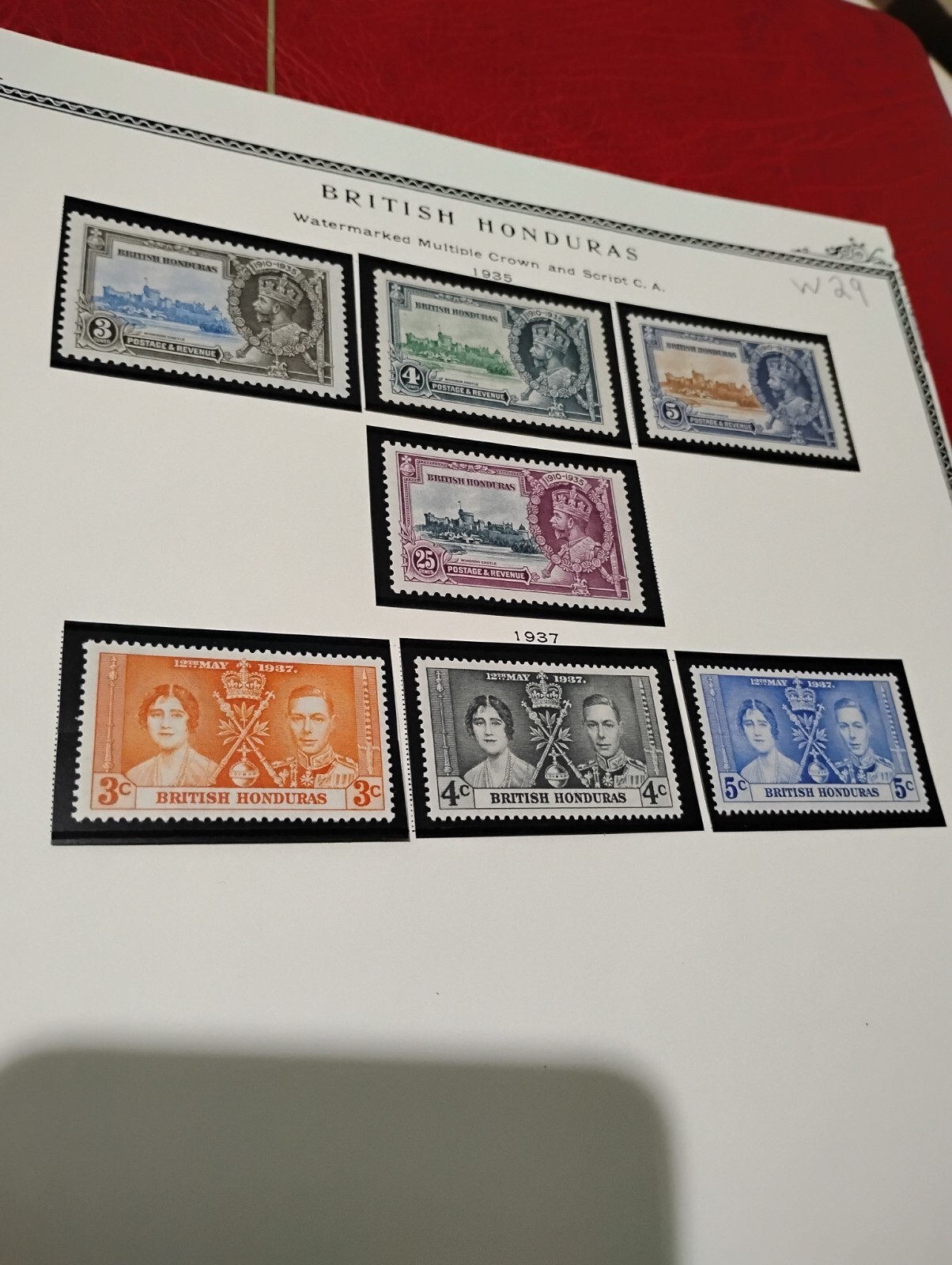1953 British Ceylon, Leeward Islands And British Honduras Watermarked MNH.