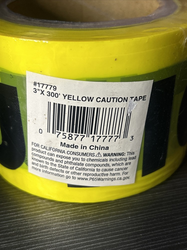 3” X 300’ Yellow Caution Tape - New