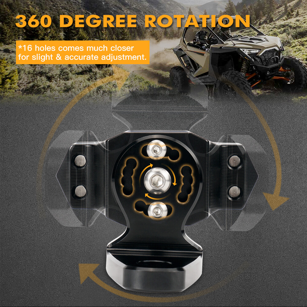 ATV UTV Mount Bracket For LED Whip Light Bar Led Pods 1.75”-2” Roll Bar Cage