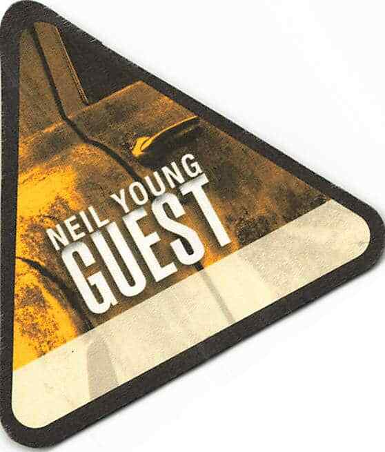 Neil Young Backstage Pass Yellow Guest Cloth Variant