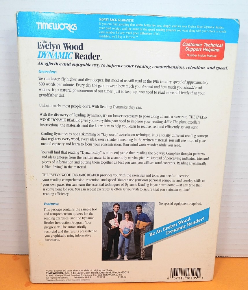 📚 Timeworks Evelyn Wood Dynamic Reader Speed Reading IBM 5 1/4" Floppy Disk PC