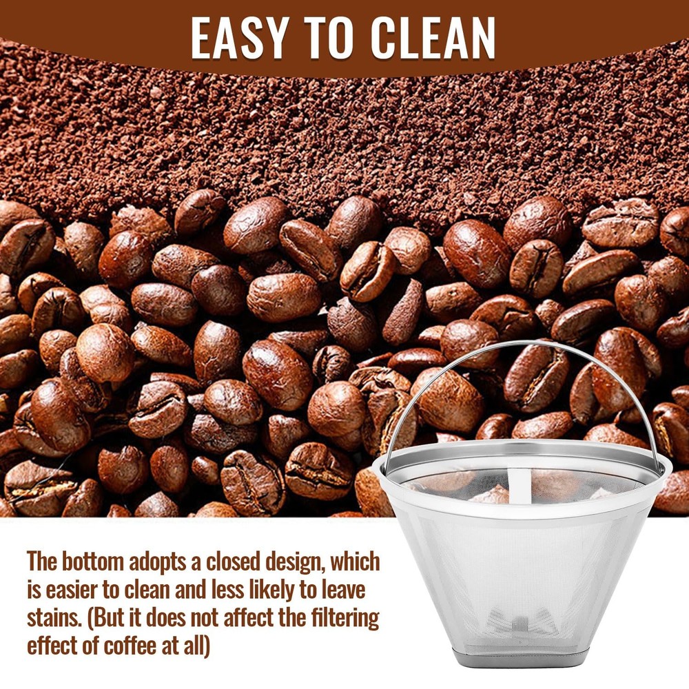 Reusable #4 Coffee Filter Compatible with Technivorm Moccamaster Coffee Machi...