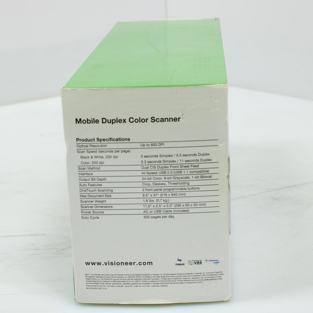 Visioneer Strobe 400 Electronic Portable Sheetfed Scanner