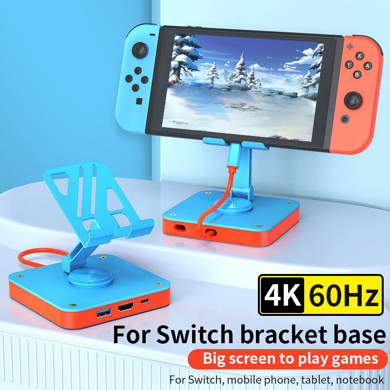 Adjustable Stand Adapter 3in1 Type-C Multi-functional HUB for Switch SmartPhone