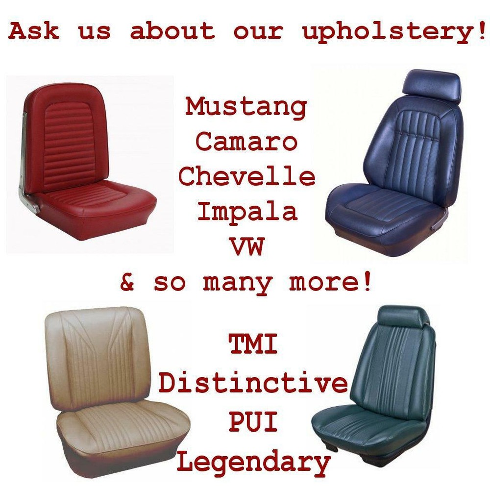Black Arm Rest Set 1967 Mustang Models Both Driver & Passenger Side