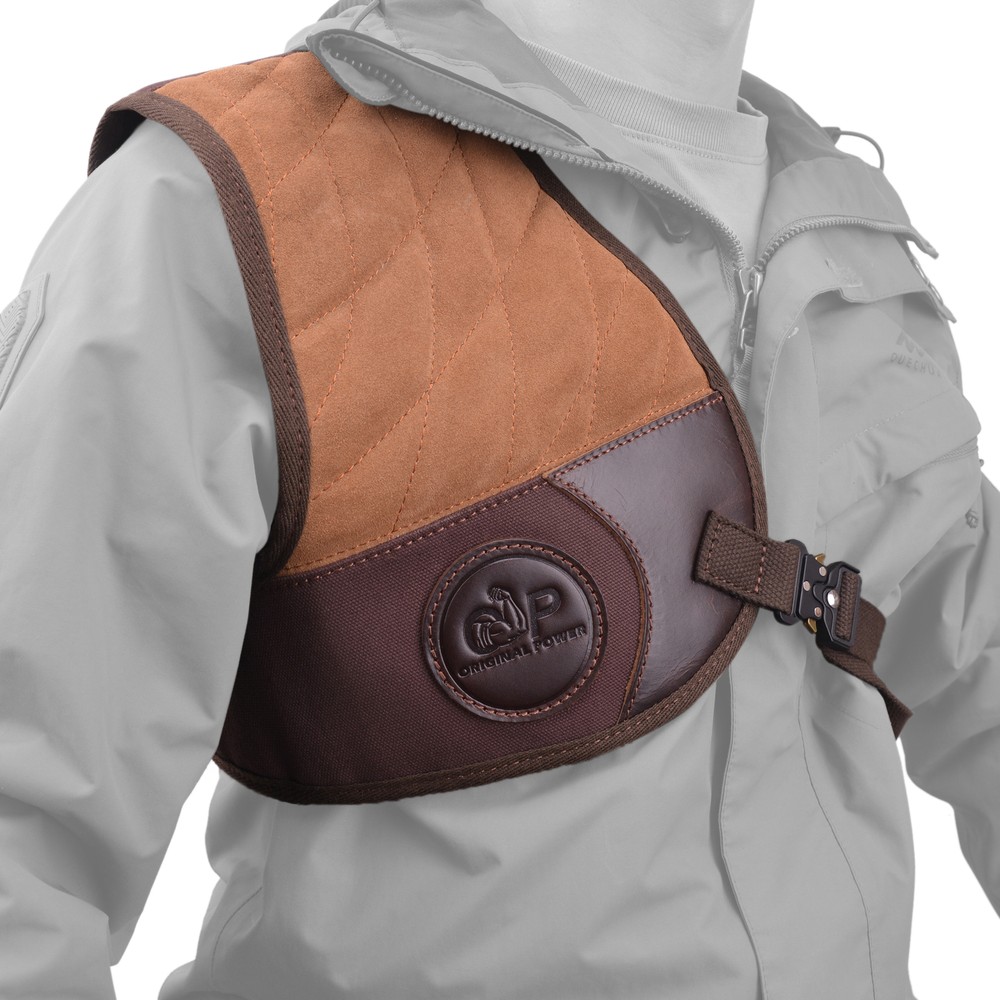 Leather Shoulder Protector Shooting Recoil Pad Reducer Pad For Right Shoulder