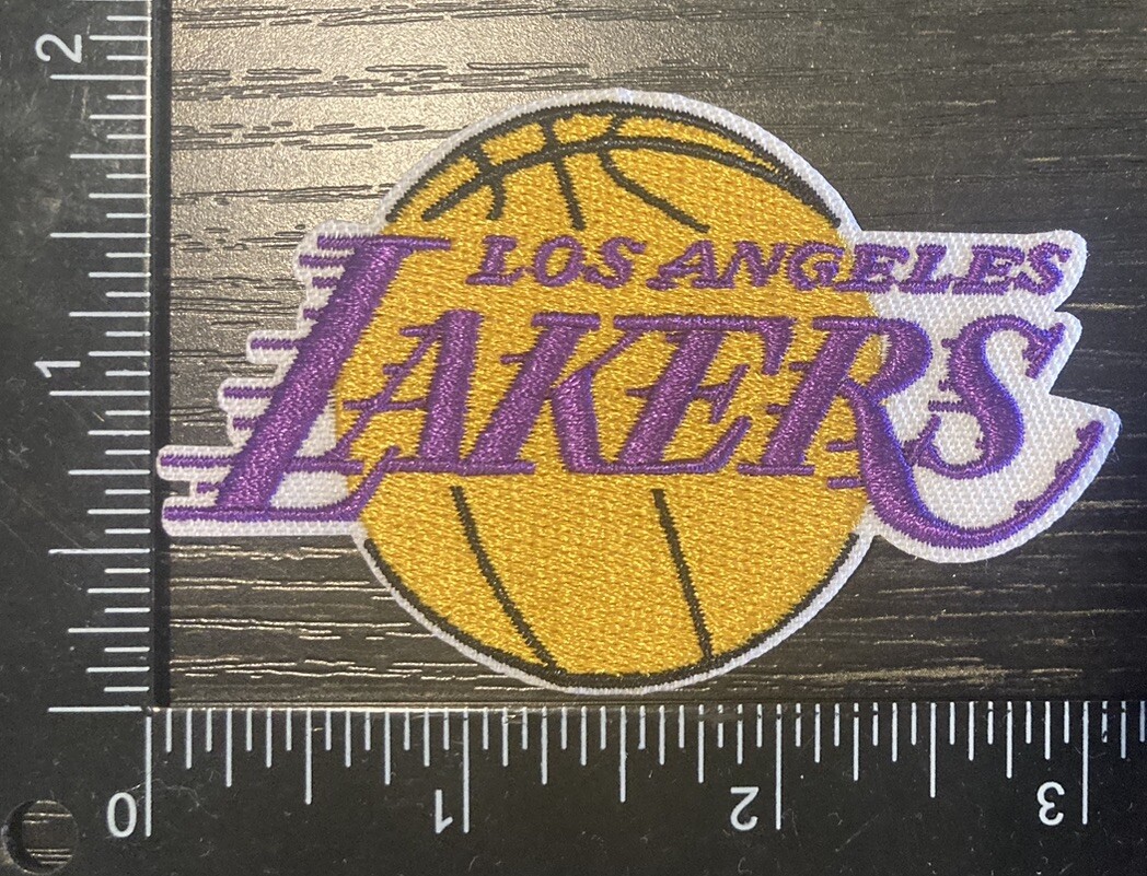 LOS ANGELES LAKERS IRON ON EMBROIDERED PATCHES BASKETBALL