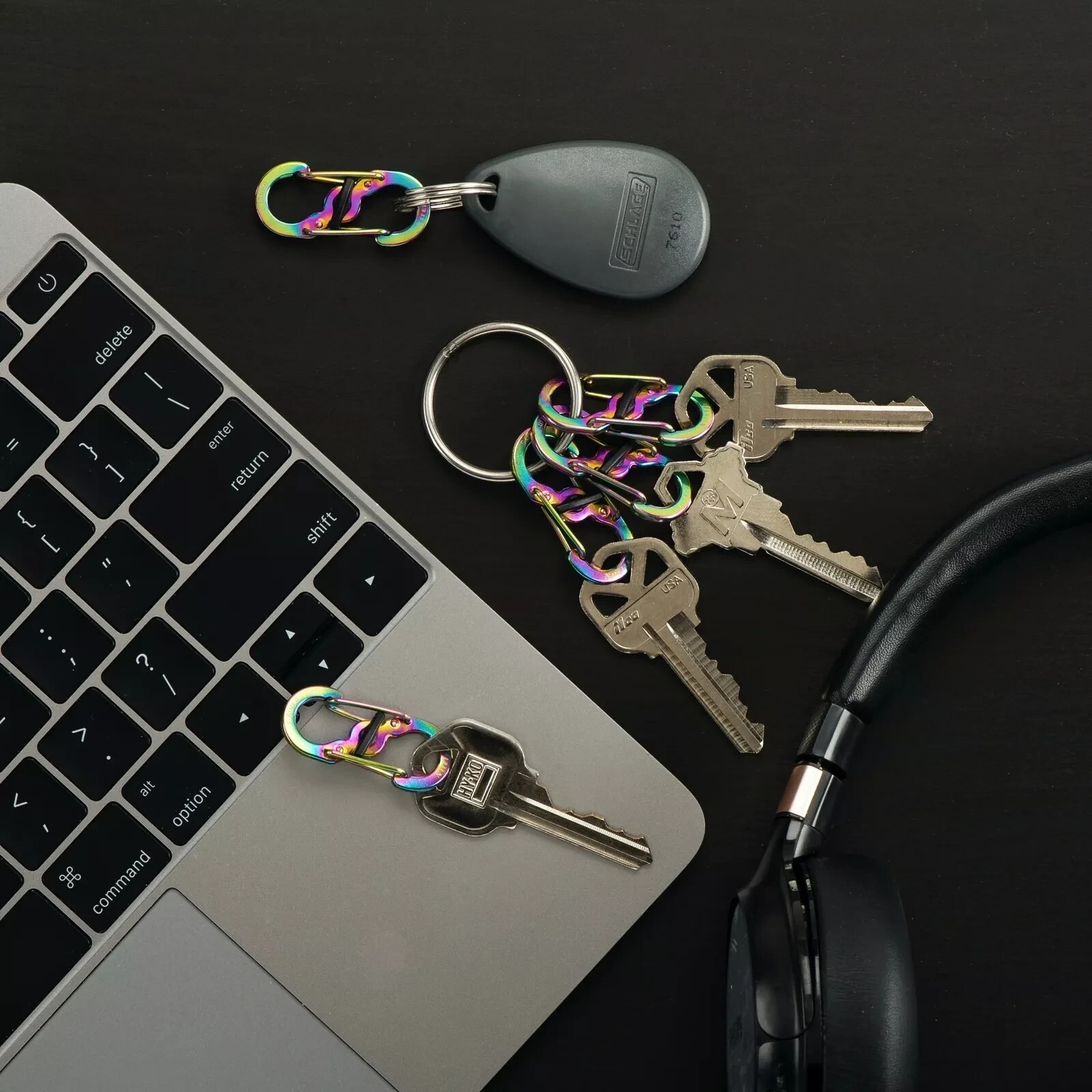 Nite Ize 5-Pack S-Biner MicroLock Stainless Steel Carabiner - Spectrum