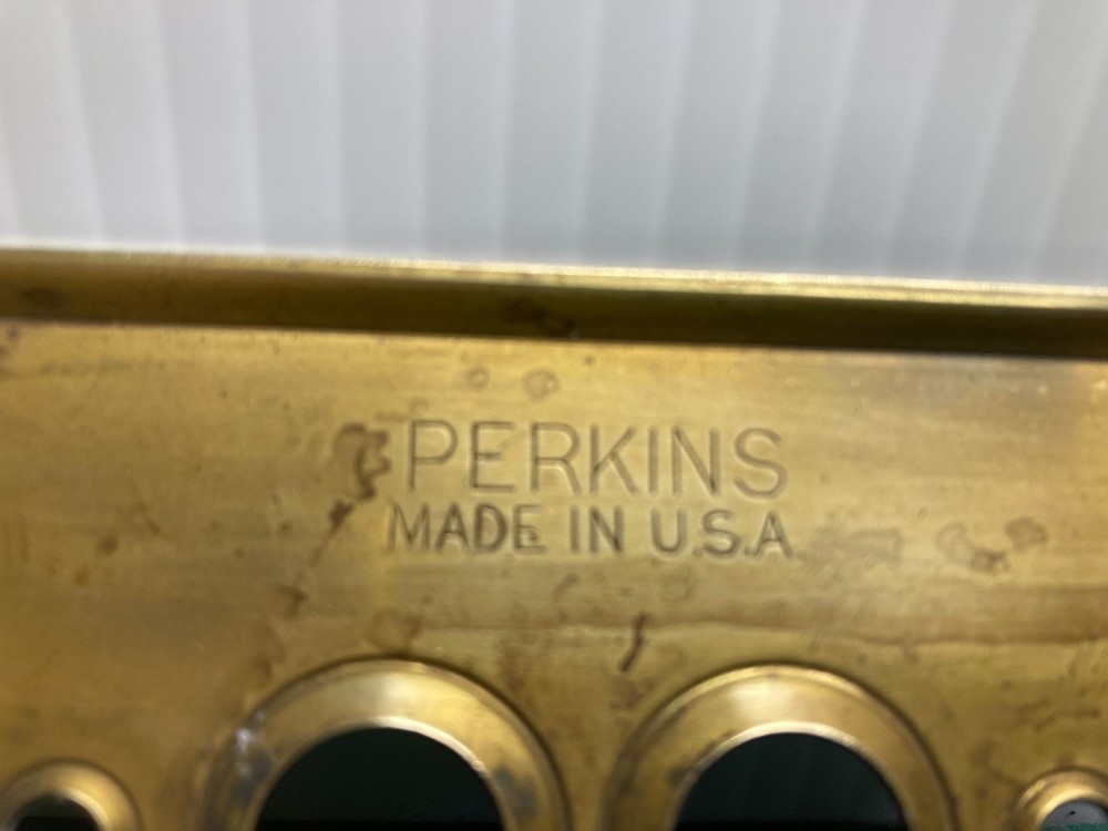 Vintage Brass Perkins Push Button Light Switch Wall Plate Covers .040 Thick