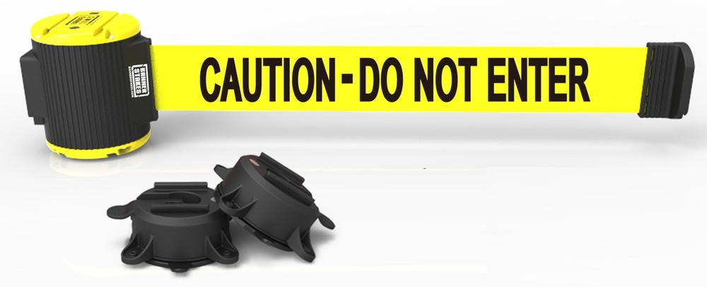 Banner Stakes 30 ft Crowd Control Safety Multi-Surface Wall Mount Retractable