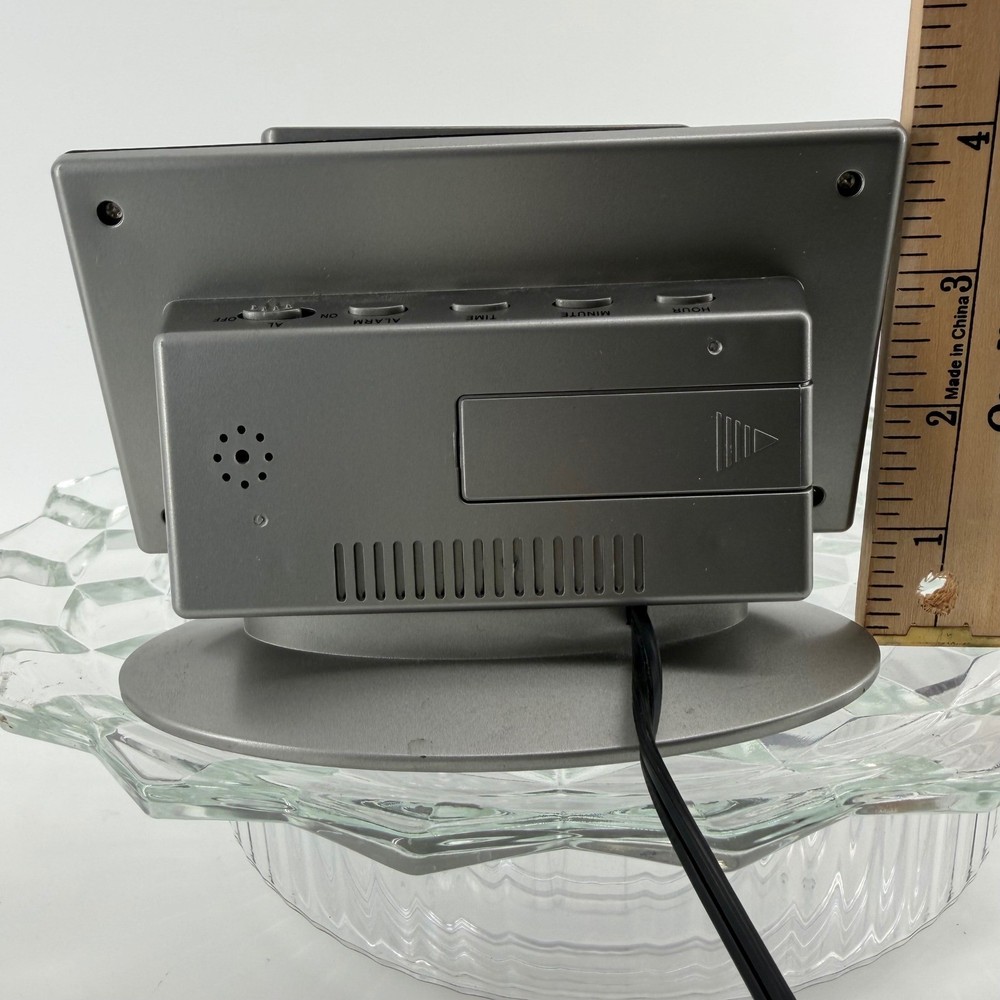Advance Model 3112 Silver Dig\ital Alarm Clock Snooze Function ETL Listed