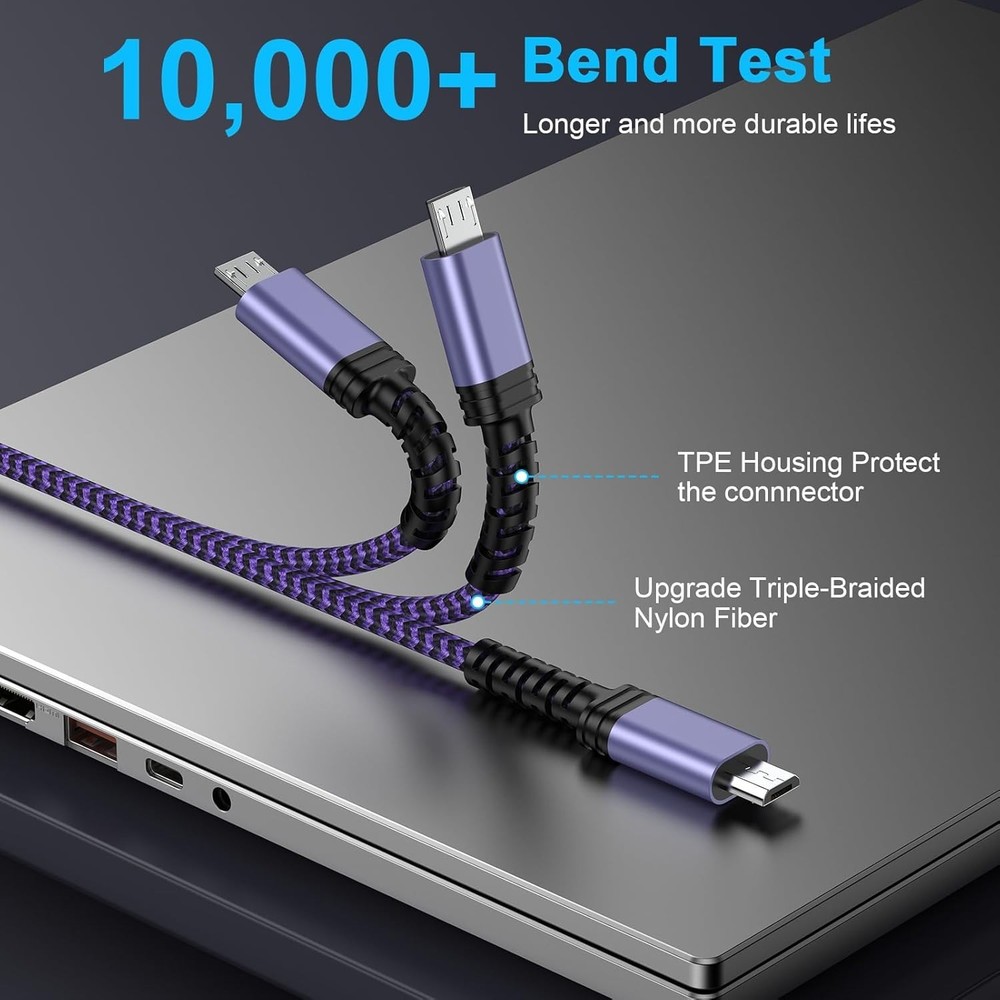 Robust 6FT Micro USB Charging Cable for Kindle & Android Devices, Plug & Play