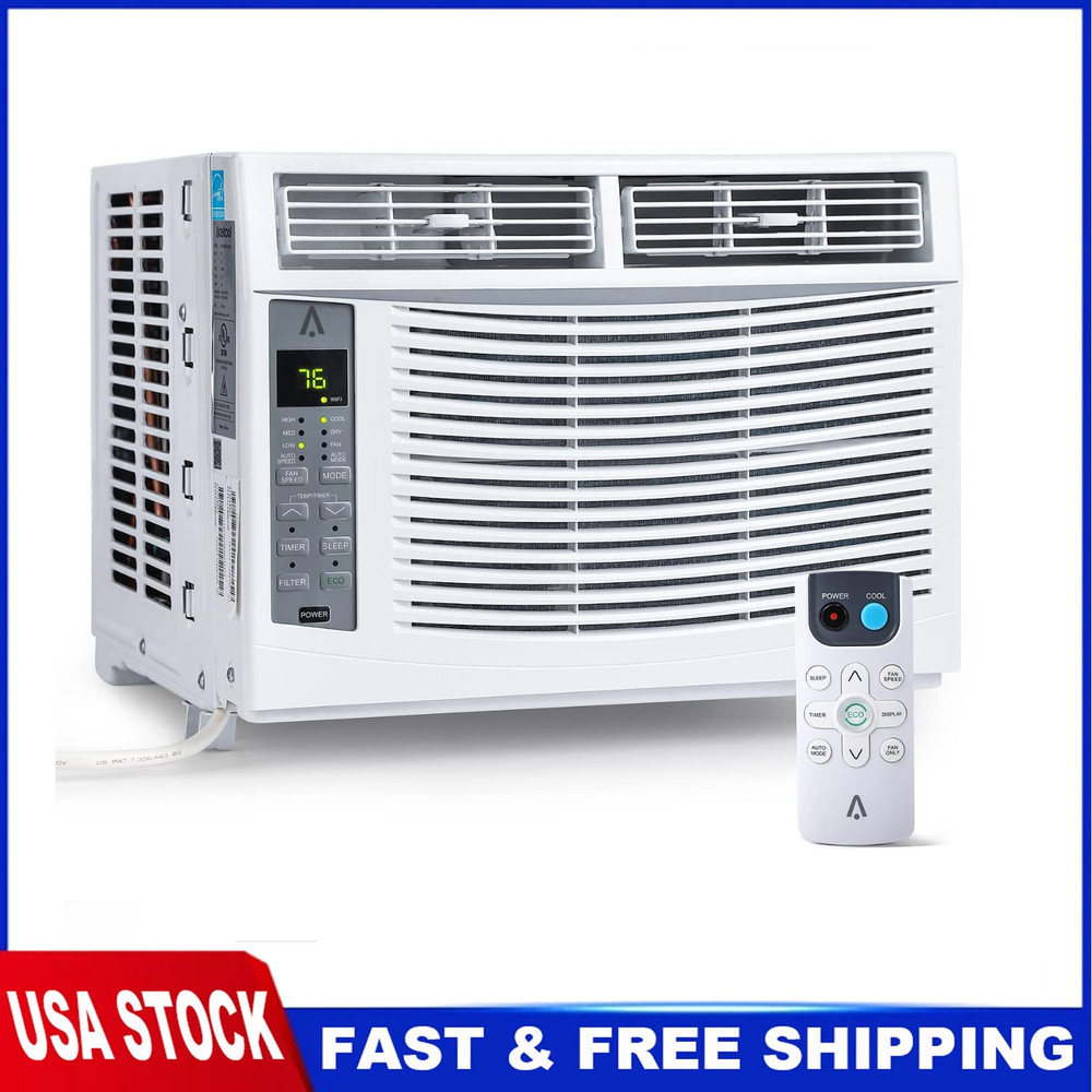 6000 BTU Window Air Conditioner Window AC Unit W/Remote Control 24H Timer 115V