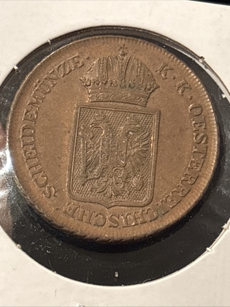 1848a AUSTRIA /COPPER 2 KREUZER High Grade