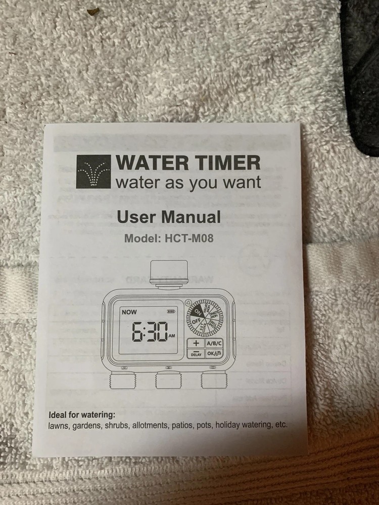 3-Outlet Water Timer Independent Control Program Digital Garden Sprinkler