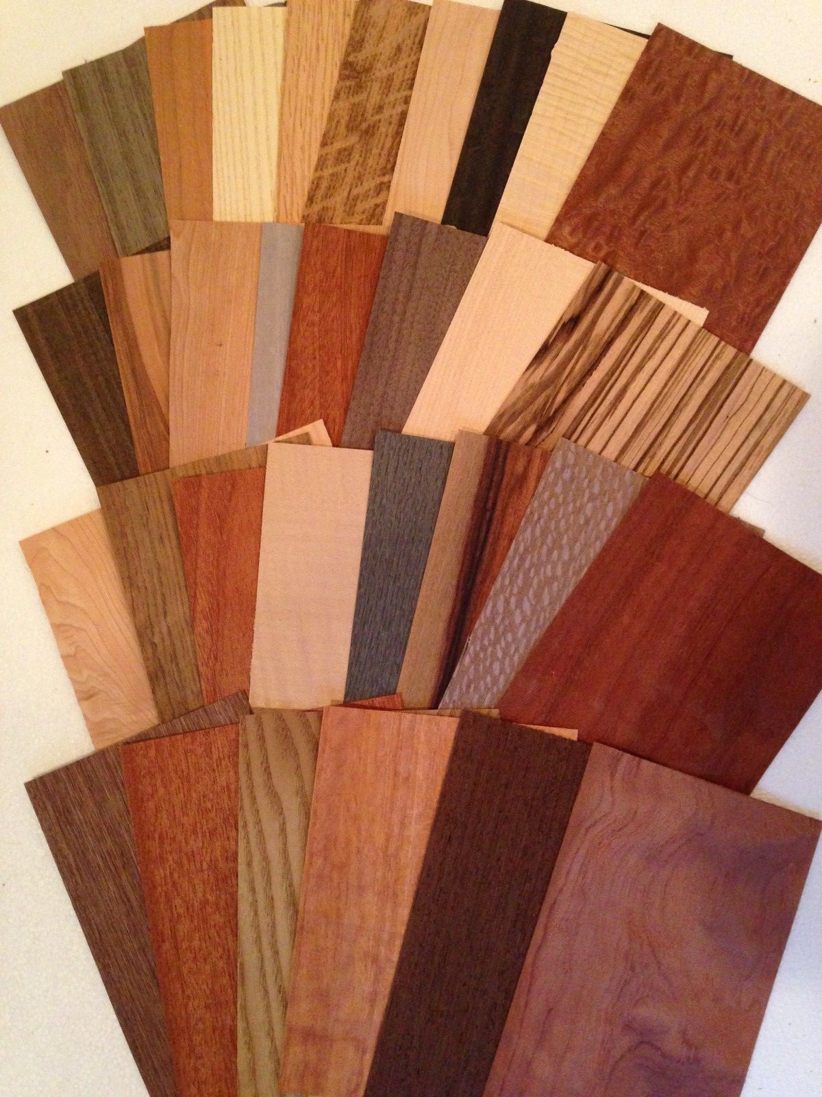 Wood Veneer variety piece mix pack 18 sq ft Artist craft cricut Marquetry