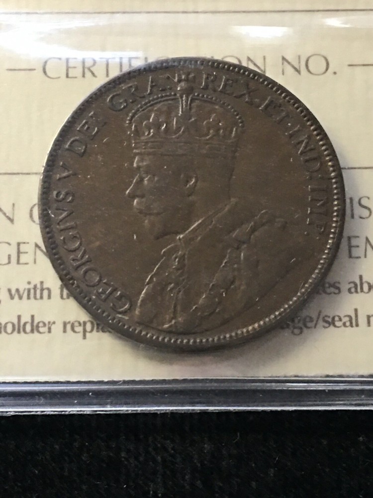 1913 ICCS Graded Newfoundland, Large ¢1 Cent, **MS-60**