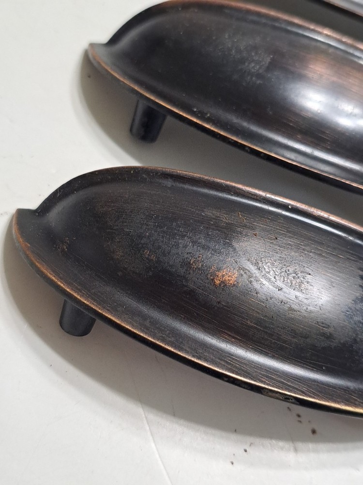 Set If 4 Brass Cup Style Drawer Pulls