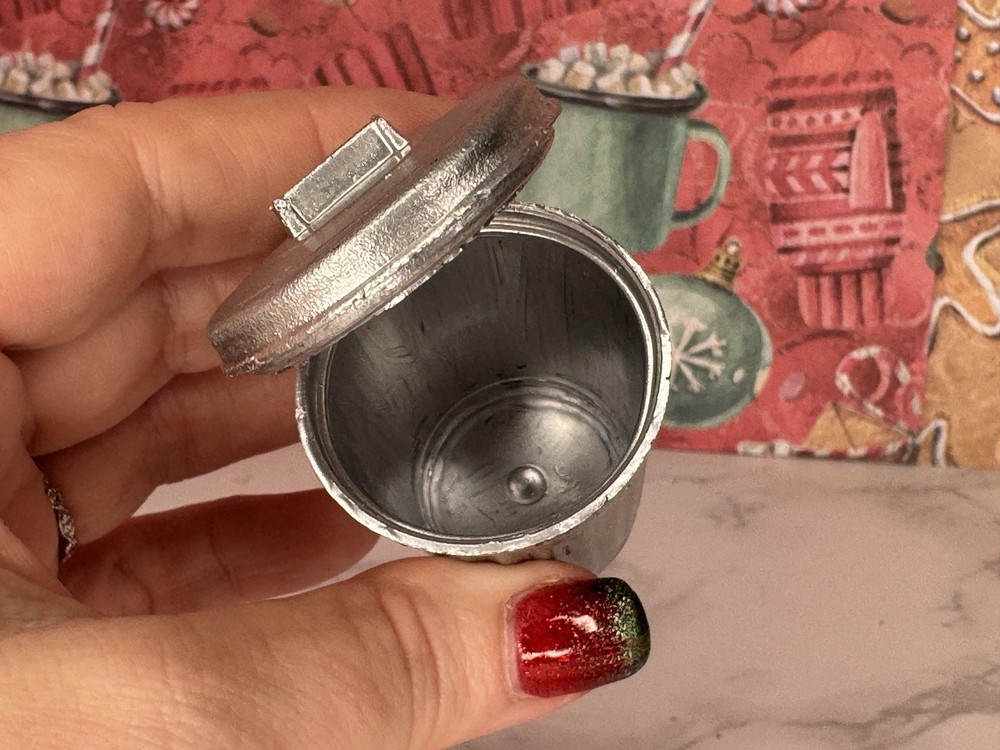 Vintage 1976 Topps GARBAGE CANDY Trash Can Container painted silver