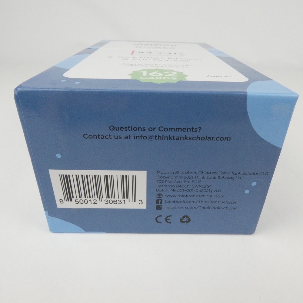Think Tank Scholar 162 Division Flashcards Educational Math Practice Learning
