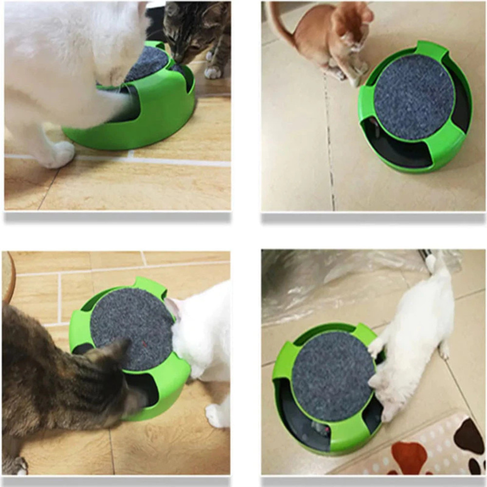 Smart Pet Exercise & Training Play Pad | Interactive Cat Toy 360° Rotating Mouse