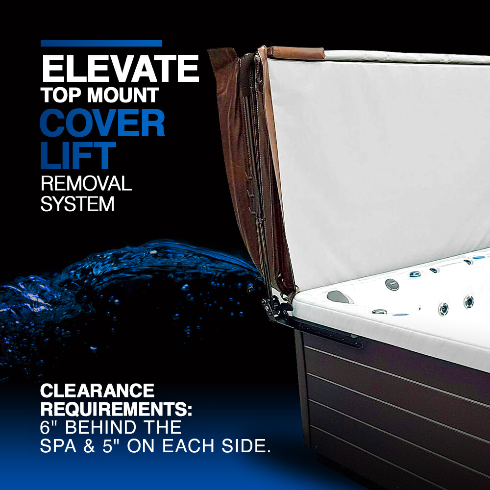 Puri Tech Elevate Spa Cover Lift Top Mount Hydraulic Powder Coated Aluminum
