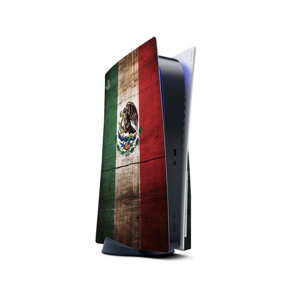 PS5 Disc Version Console & Controller Vinyl Skin Decal Wrap Rustic Mexican Flag