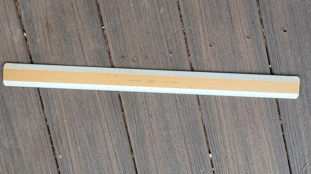 K&E 20" Paragon Drafting Machine Scale Rule 1473P