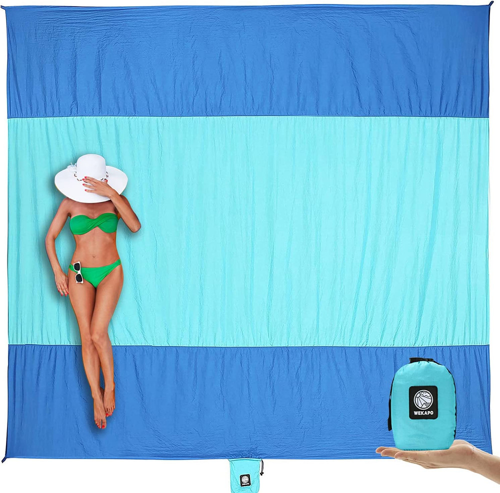 Beach Blanket Sandproof Waterproof, Extra Large Beach Mat, Oversized & Compact S