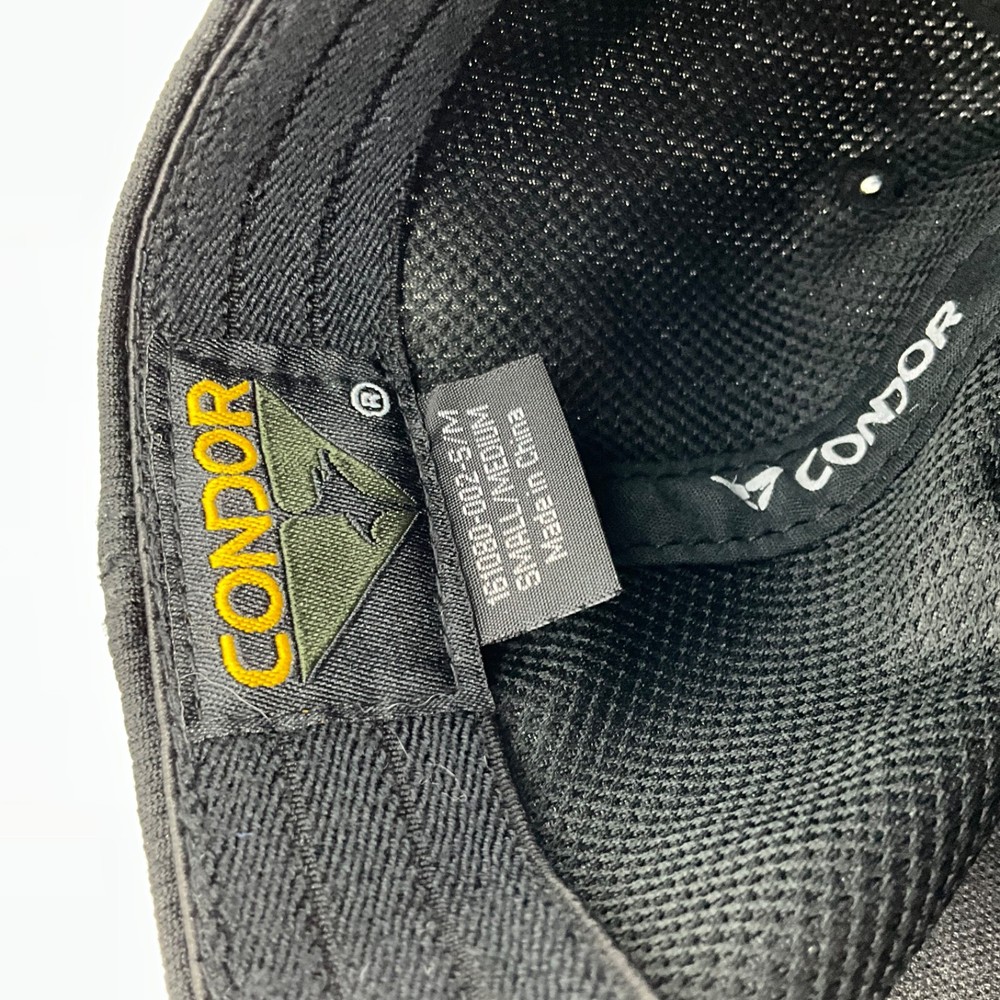 Condor Black Tactical Cap / Hat - Black