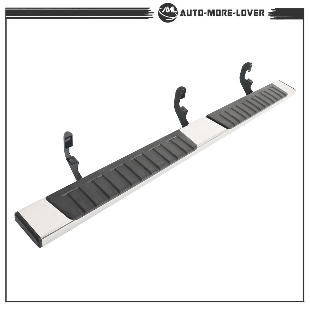 6" Running Boards Side Step For 2007-18 Silverado GMC Sierra Double Extended Cab