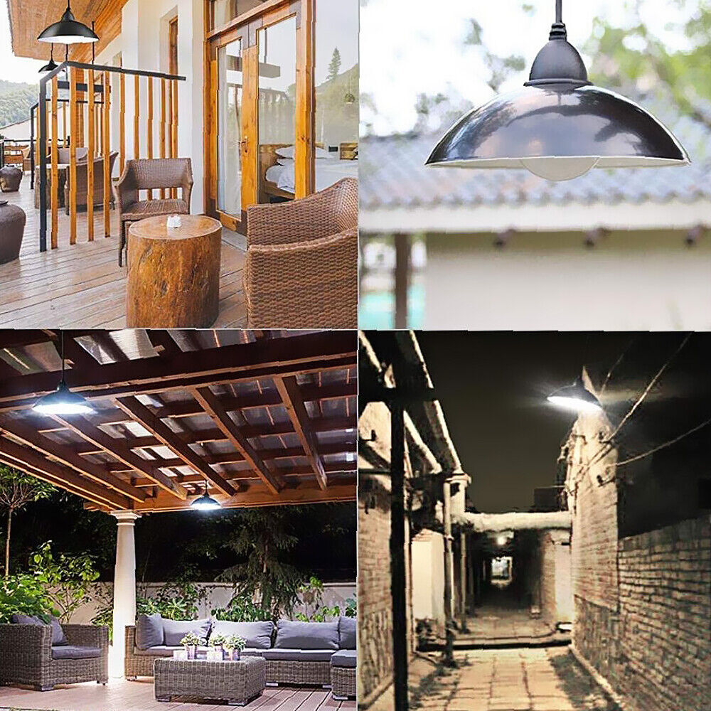 30 LED Solar Pendant Hanging Light Dimmable Outdoor Indoor Garden Yard Shed Lamp