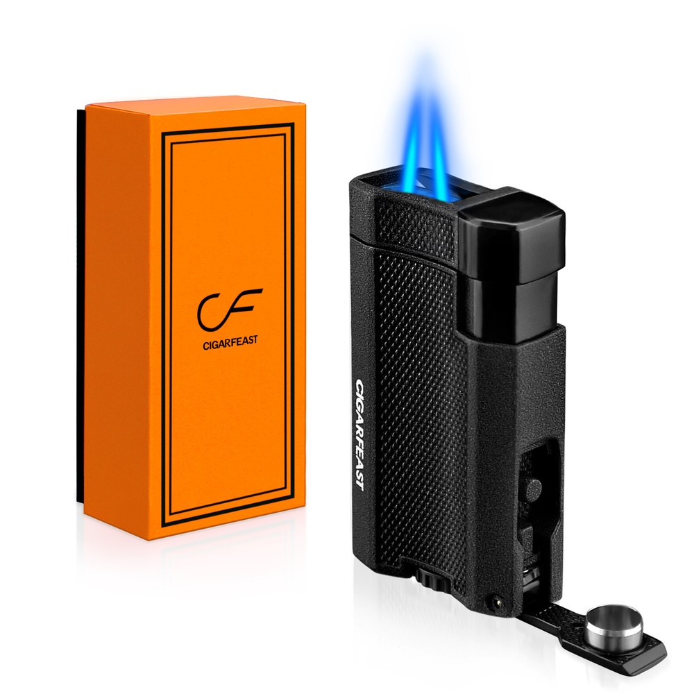 Torch Lighter Butane Refillable Dual Jet Flame Adjustable Windproof Lighter Gift
