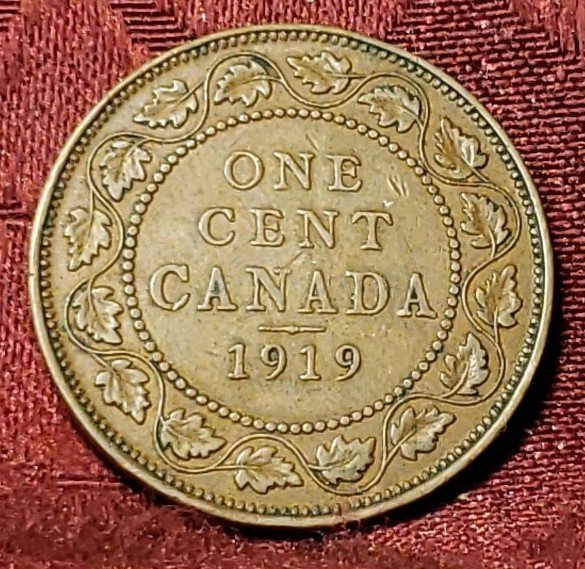 Canada 1919 One Cent (1 Each), Free Shipping