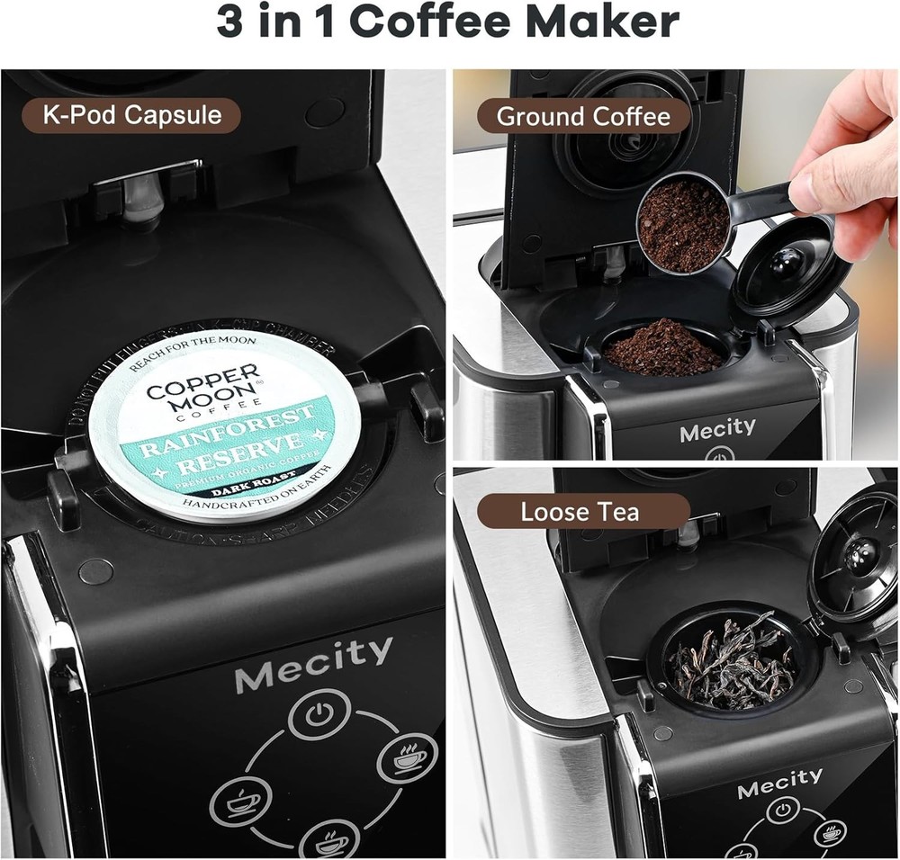 Versatile Coffee Maker: Brew K-Cups, Tea & More - Effortless 6, 8, 10 Oz Cups
