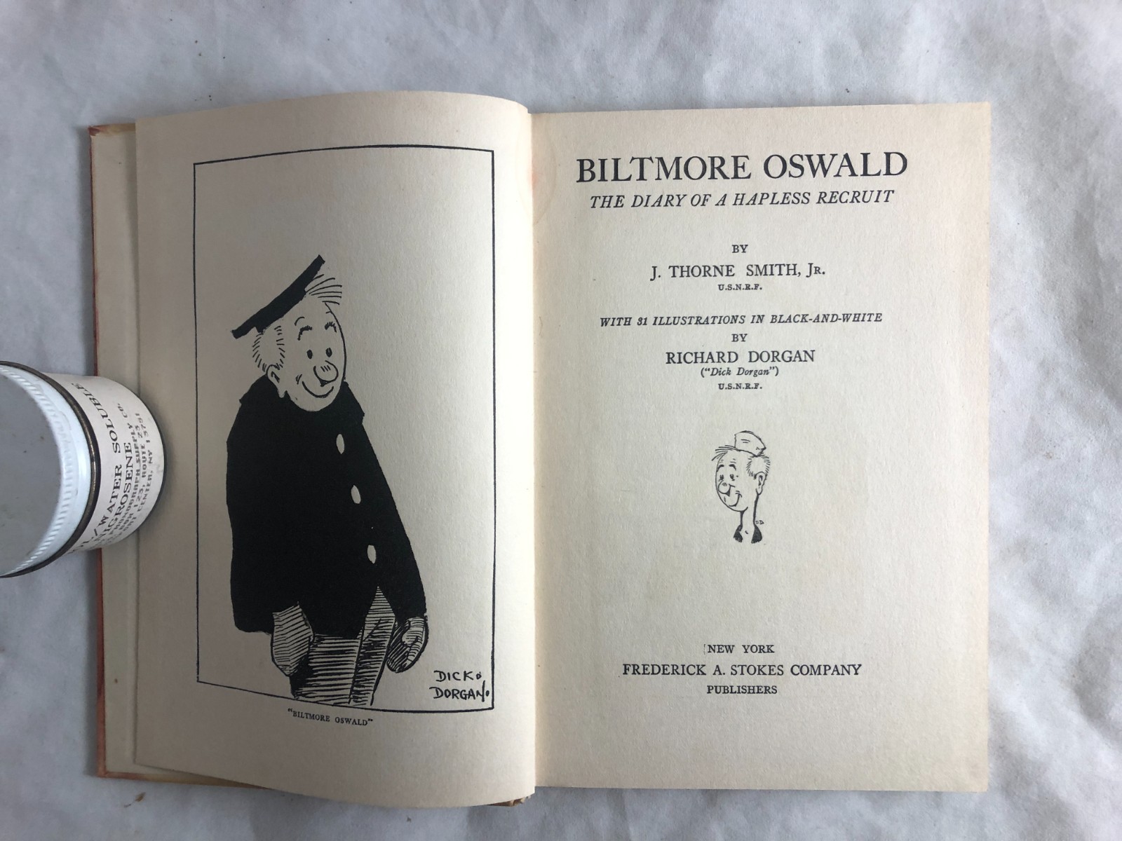 1918 hb BILTMORE OSWALD 'Diary of a Hapless Recruit' J. Thorne Smith Navy 1st ed